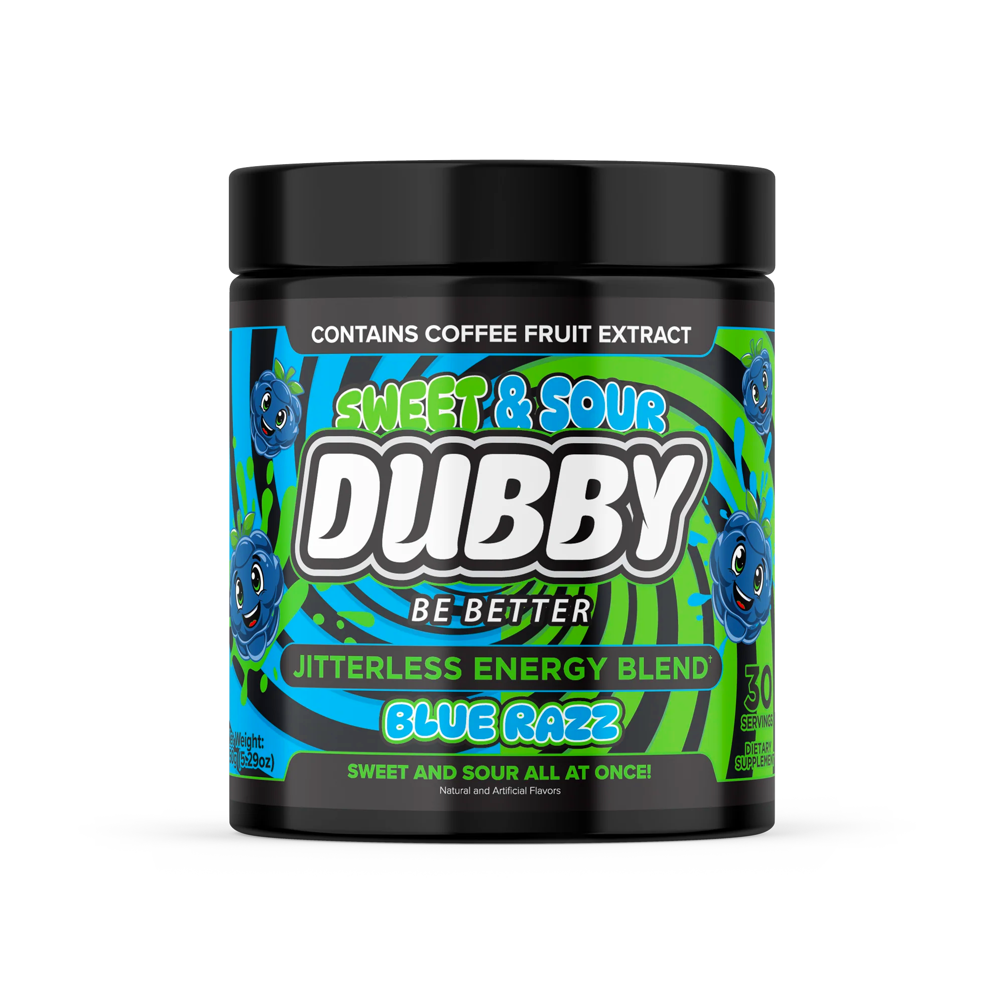 Sweet & Sour Blue Razz Energy Drink Tub