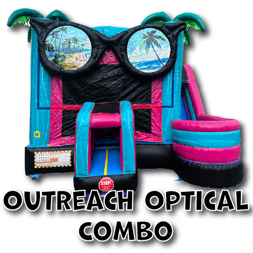 Outreach Optical Bounce House with slide wet/dry Inflatable